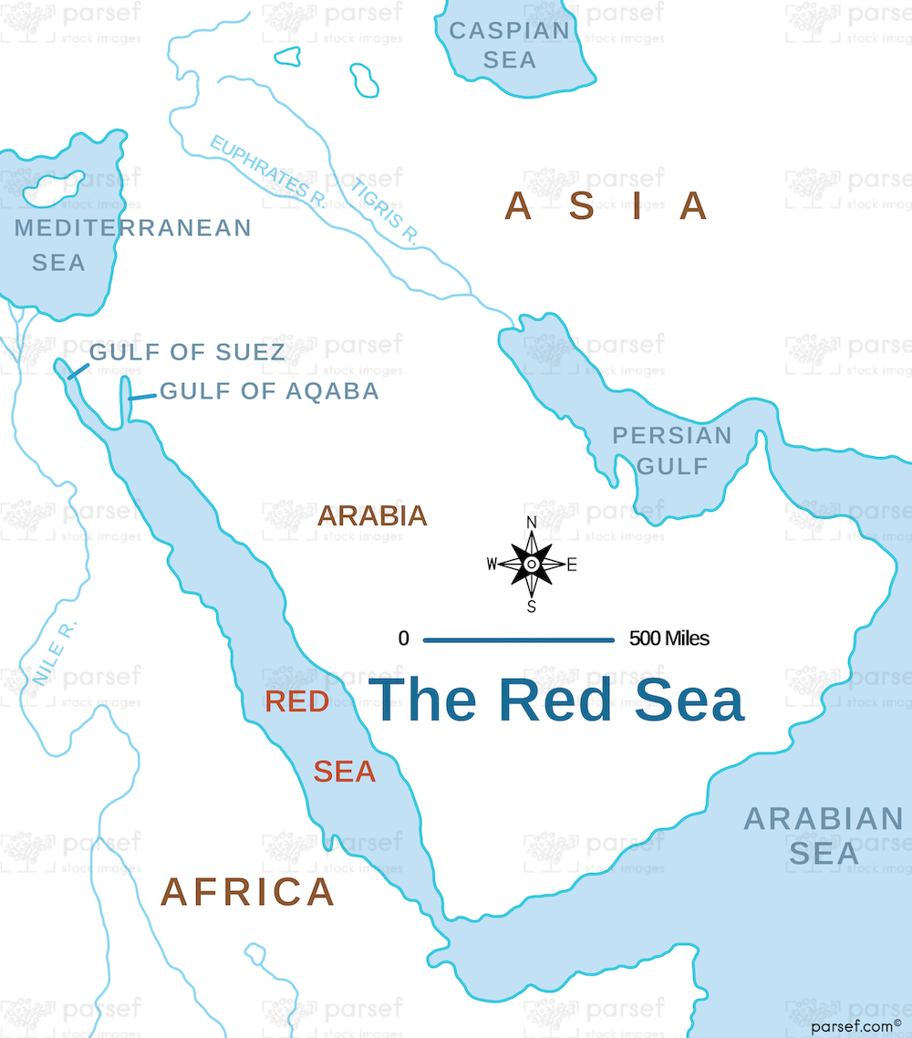 Exodus Red Sea Map bible map