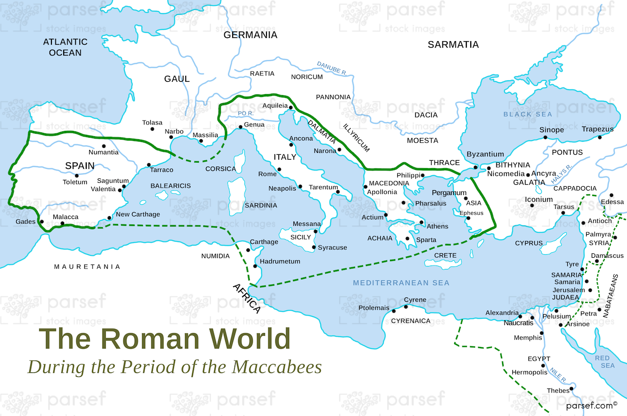 Roman World Maccabees Map bible map