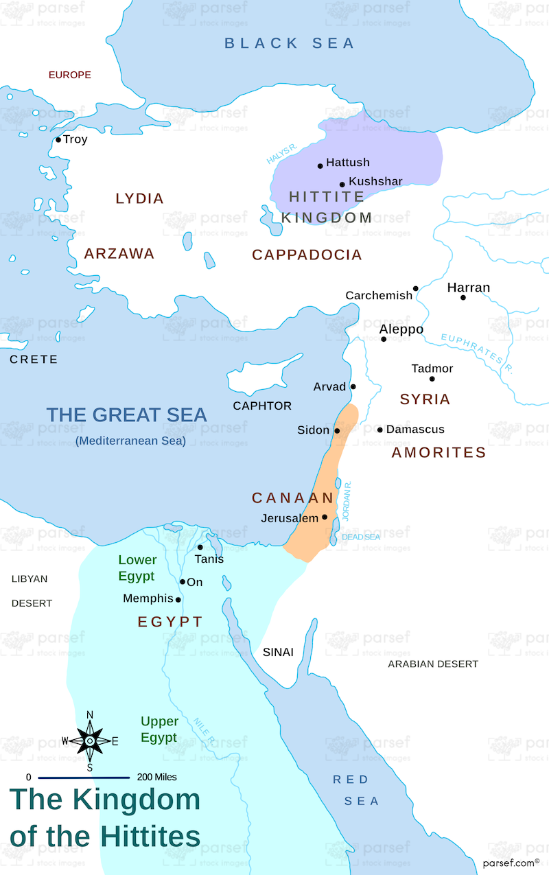 The Kingdom of the Hittites Map | Kid's Bible History Maps