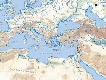 The Extent Of The Ancient Mediterranean World Map image