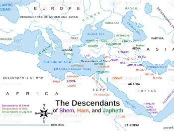 Zarephath and MT Carmel Map | Kid's Bible History Maps